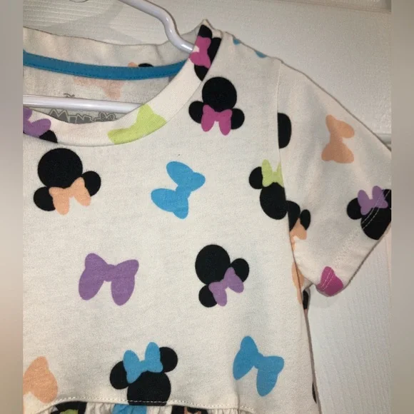 Minnie Mouse Silhouette & Bows Short Sleeve Dress, Disney 5T, EUC - Picture 3 of 7